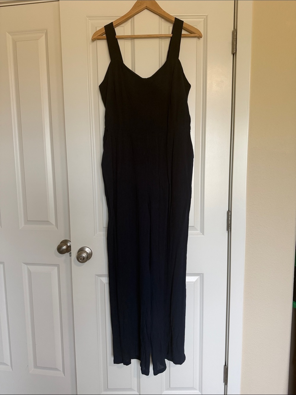 Market & Spruce Navy Blue Sleeveless Maxi Jumpsuit Dress